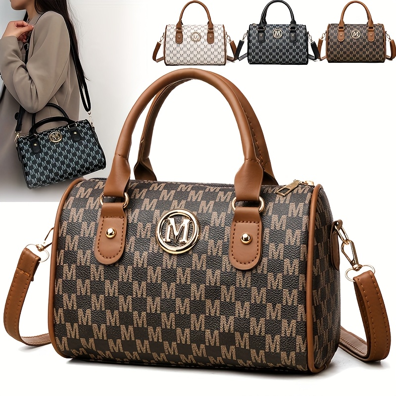 Women Bags Work - Women Alphabet Shoulder Bag with Golden