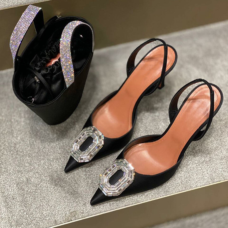 Women Bags For Party - Rhinestone Buckle Bag Head Sandals 2025