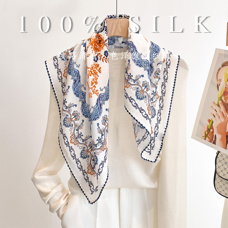 Women Bags Online - Luxury 100% Mulberry Silk Square Scarf