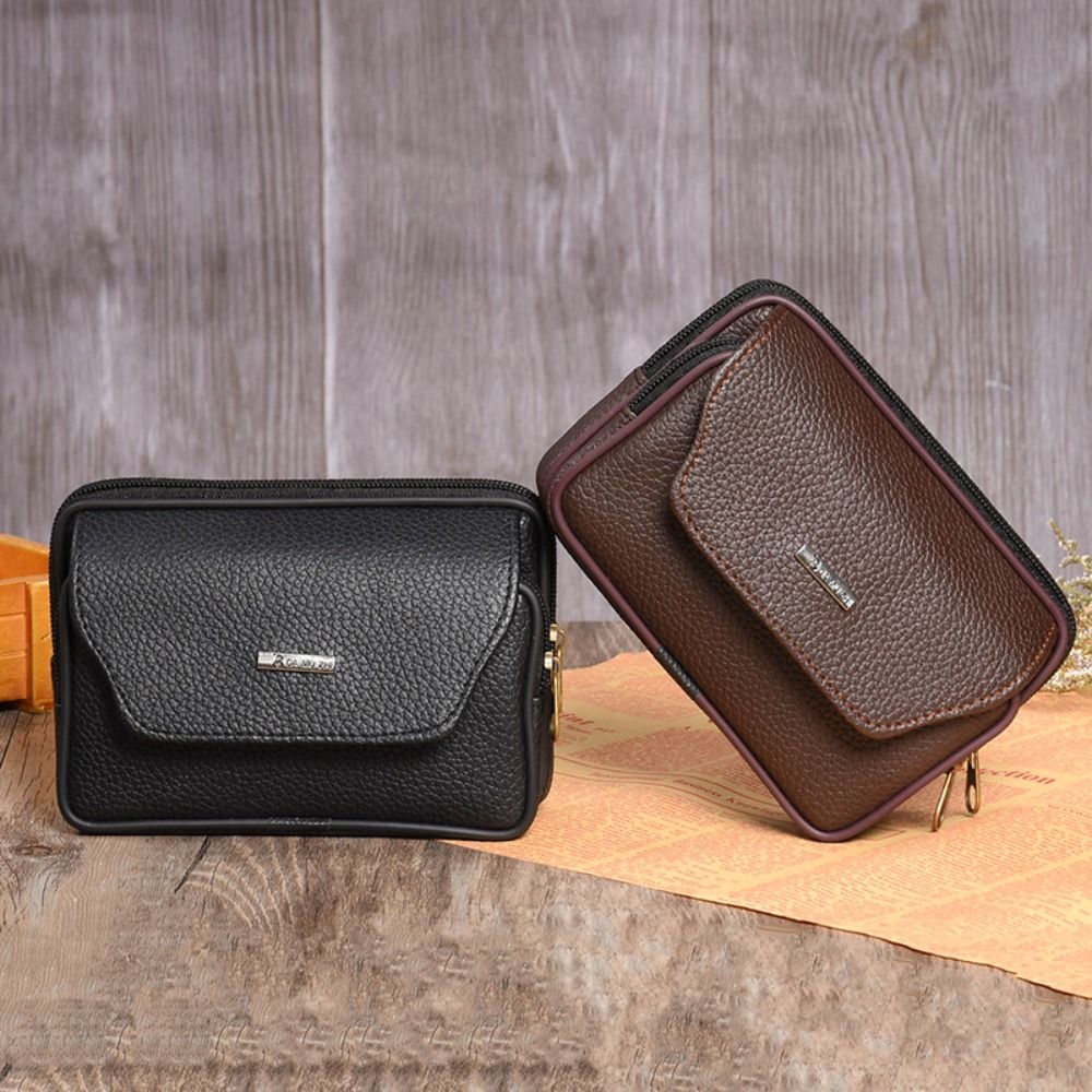 Casual PU Leather Men Waist Ba - Saddle Bag Leather ulasan dan harga