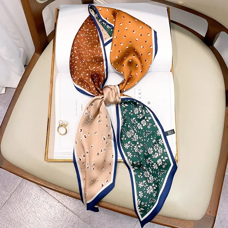 Design Print Skinny Scarf Plai - Women Bags Online ulasan dan harga