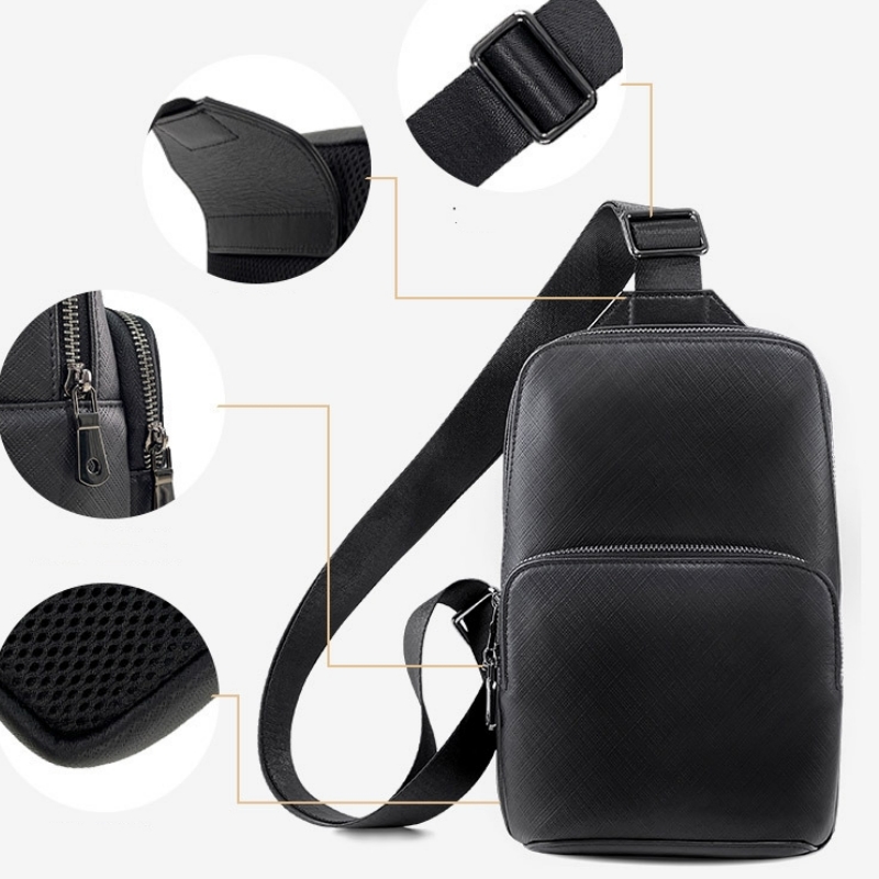 Fashion Design Black Men's Sli - Saddle Bag Leather ulasan dan harga