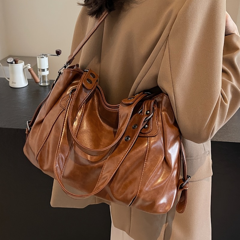 Large Capacity Vintage Leather - Women Bags For Airport ulasan dan harga