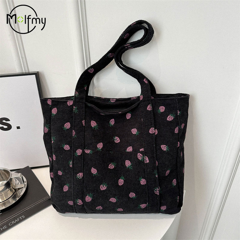Corduroy Handbag Strawberries  - Women Bags Guess ulasan dan harga