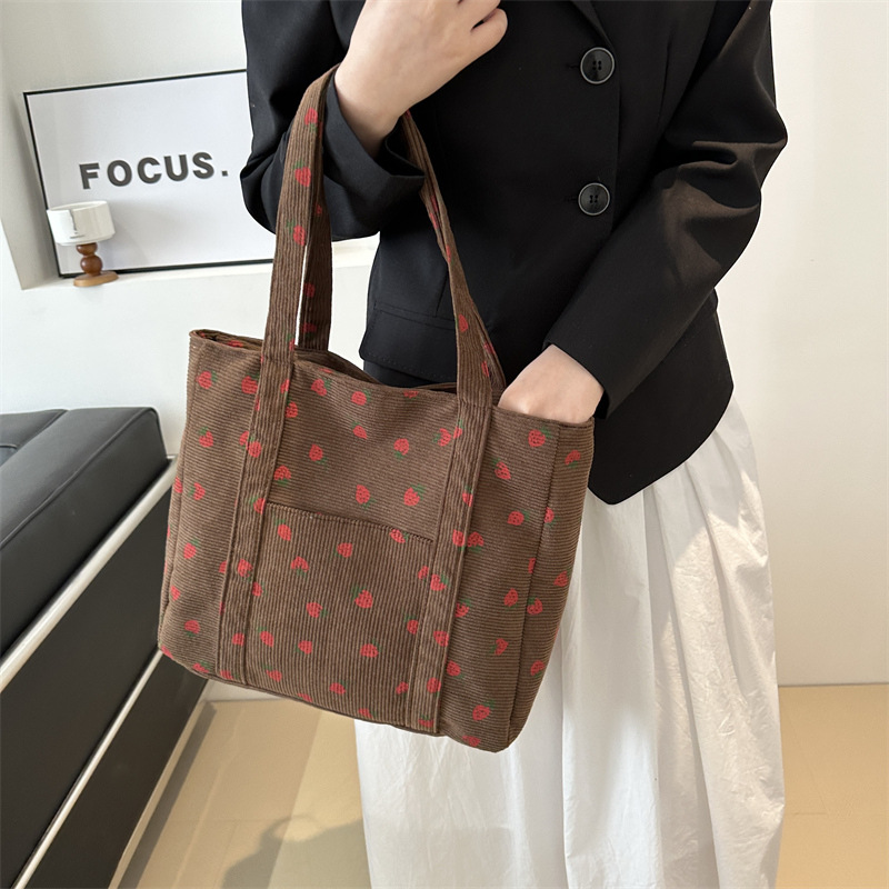 Corduroy Handbag Strawberries  - Women Bags Guess ulasan dan harga