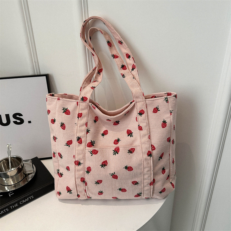 Corduroy Handbag Strawberries  - Women Bags Guess ulasan dan harga