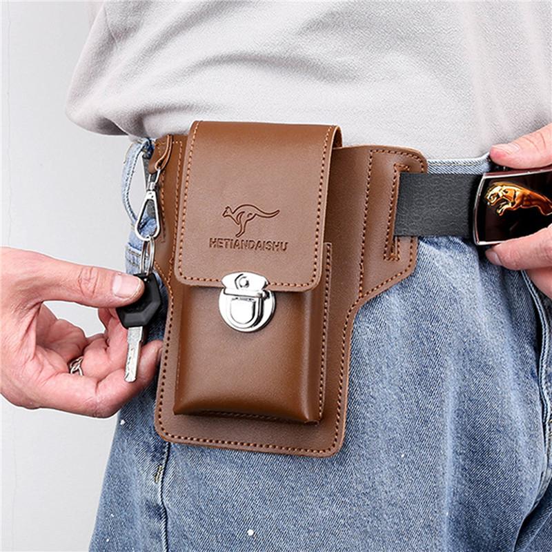 Phone Belt Bag For Men Bags Ce - Saddle Bag Leather ulasan dan harga