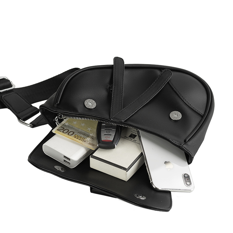 Men PU Male Breast Bag Casual  - Saddle Bag Leather ulasan dan harga