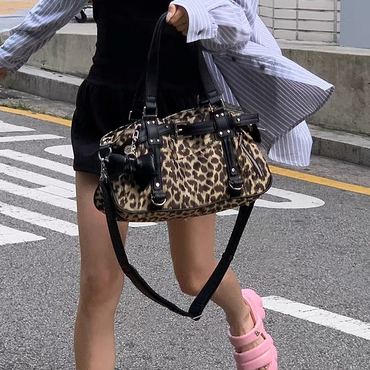 Harajuku Leopard Print Y2k Sho - Women Bags For Airport ulasan dan harga