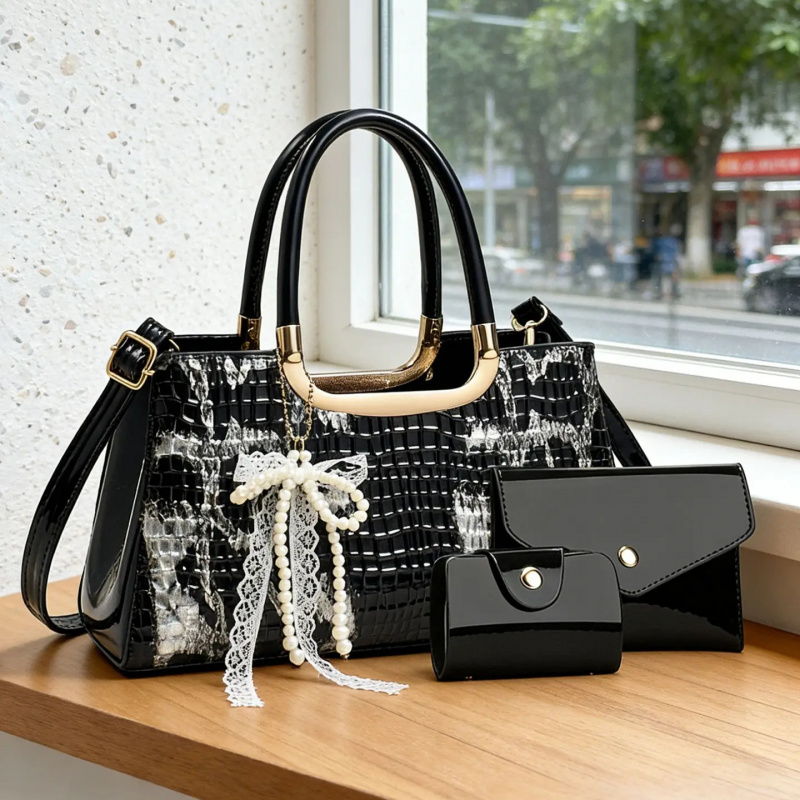 Women's Handbag Set, Crocodile - Women Bags For Party ulasan dan harga