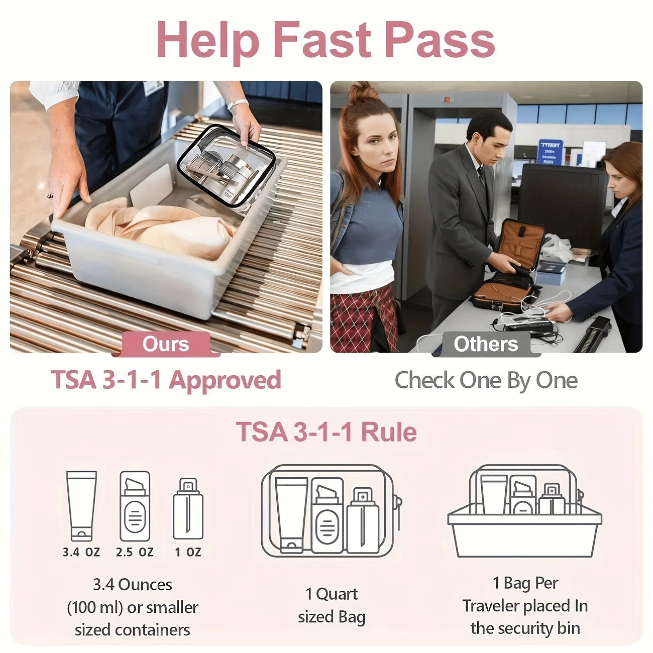 1pc Clear Makeup Bag Transpare - Women Bags For Airport ulasan dan harga